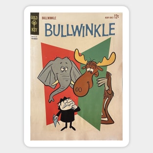 Bullwinkle Comic Book - Distressed, Retro, Authentic Sticker